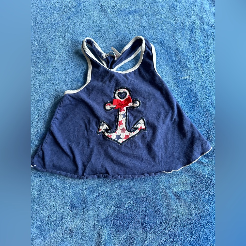 Kids Headquarters patriotic anchor tank top.